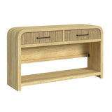 Ridgemont Sofa Table with Bottom Shelf in Natural - Tampa Furniture Outlet