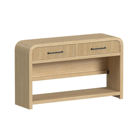 Ridgemont Sofa Table with Bottom Shelf in Natural