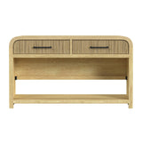 Ridgemont Sofa Table with Bottom Shelf in Natural - Tampa Furniture Outlet