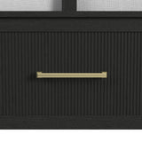 Ridgemont Twin Storage Bed in Black with Grain