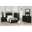 Ridgemont 5-Drawer Chest in Black with Grain – SKU B-14440-8W-CH | Elements