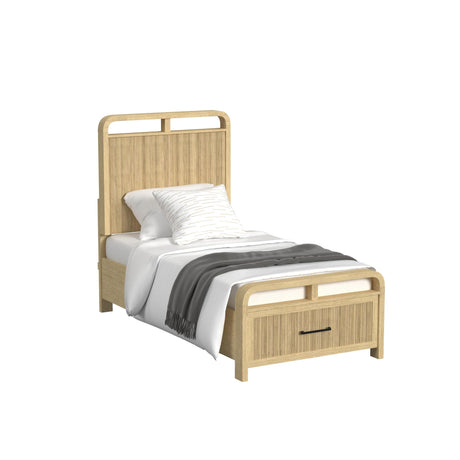 Ridgemont Twin Storage Bed in Natural - Tampa Furniture Outlet