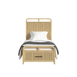 Ridgemont Twin Storage Bed in Natural - Tampa Furniture Outlet