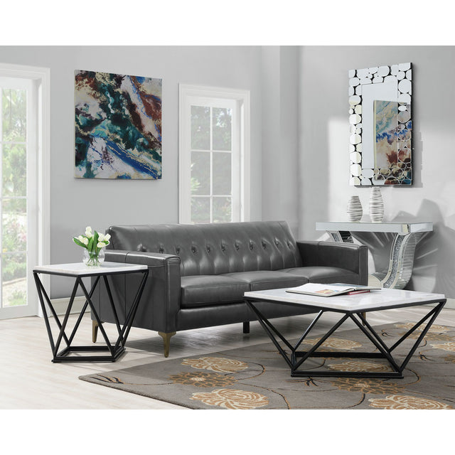 Riko End Table W/ Metal Leg – SKU CRK100ET | Elements