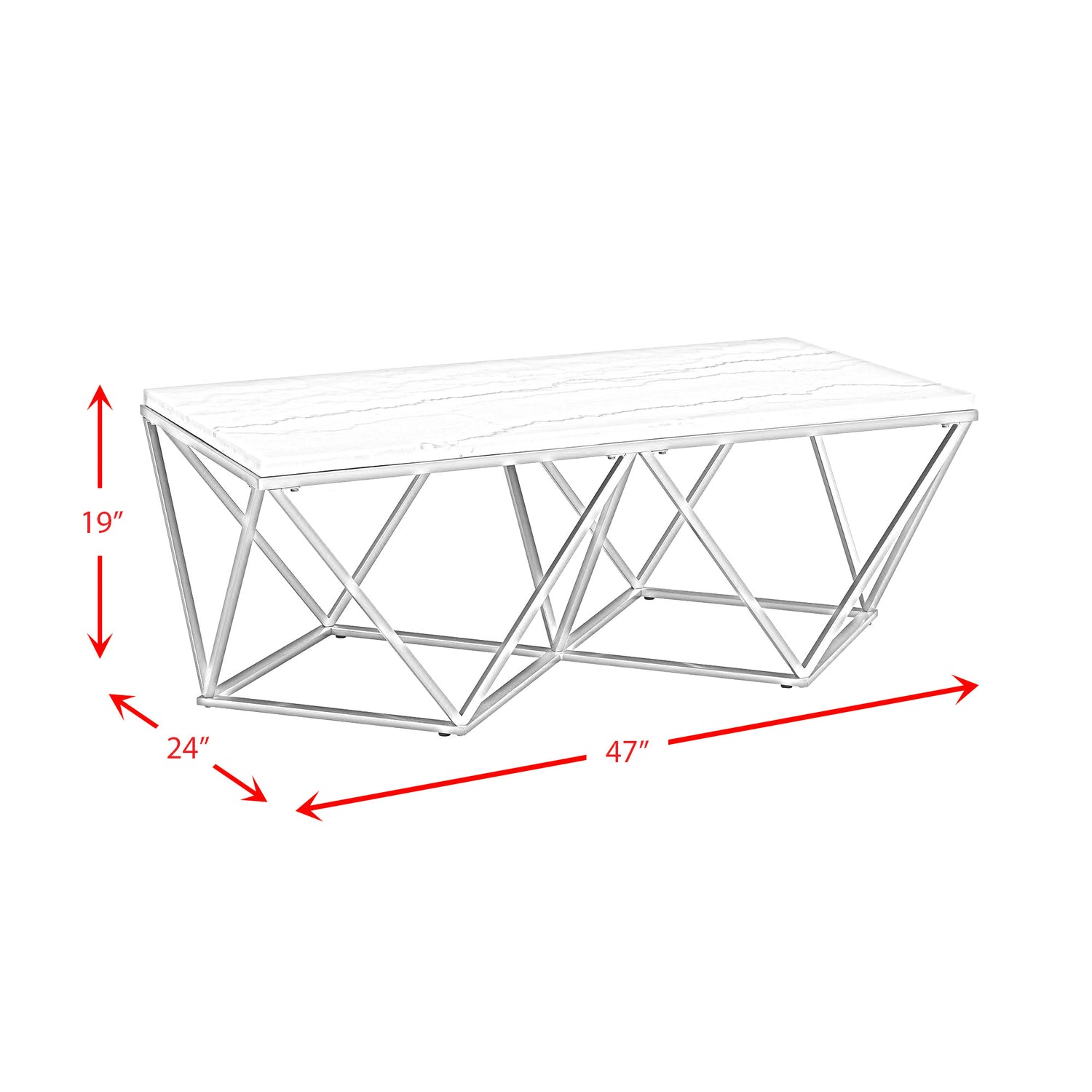Riko Rectangular Coffee Table W/Gold Metal Leg - Tampa Furniture Outlet