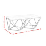 Riko Rectangular Coffee Table W/Gold Metal Leg - Tampa Furniture Outlet