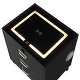 Rio Nightstand with Electronic Features in Black - Tampa Furniture Outlet