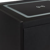 Rio Nightstand with Electronic Features in Black - Tampa Furniture Outlet