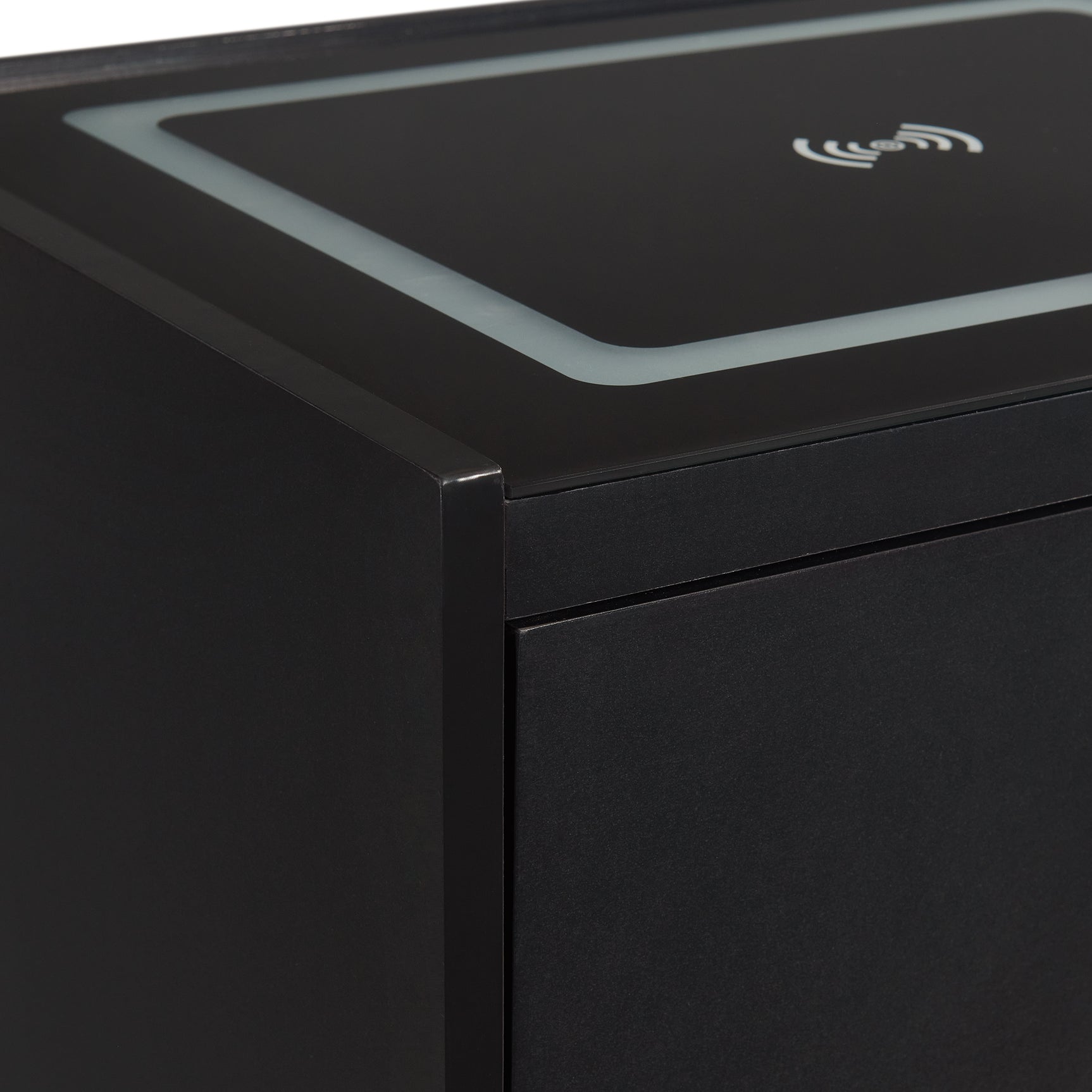 Rio Nightstand with Electronic Features in Black - Tampa Furniture Outlet