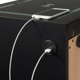 Rio Nightstand with Electronic Features in Black - Tampa Furniture Outlet