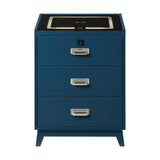Rio Nightstand with Electronic Features in Blue - Tampa Furniture Outlet