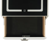 Rio Nightstand with Electronic Features in White - Tampa Furniture Outlet