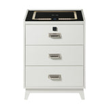 Rio Nightstand with Electronic Features in White - Tampa Furniture Outlet