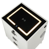 Rio Nightstand with Electronic Features in White - Tampa Furniture Outlet