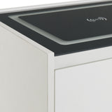 Rio Nightstand with Electronic Features in White - Tampa Furniture Outlet