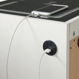 Rio Nightstand with Electronic Features in White - Tampa Furniture Outlet