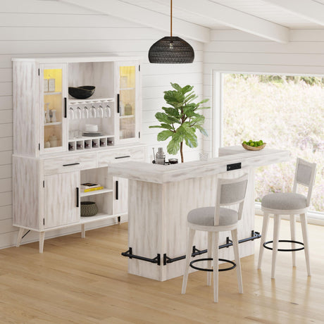 Rogen Rustic Buffet in Rustic White - Tampa Furniture Outlet