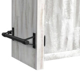Rogen Rustic Bar Table with Ice Tray, USB and Power in Rustic White - Tampa Furniture Outlet