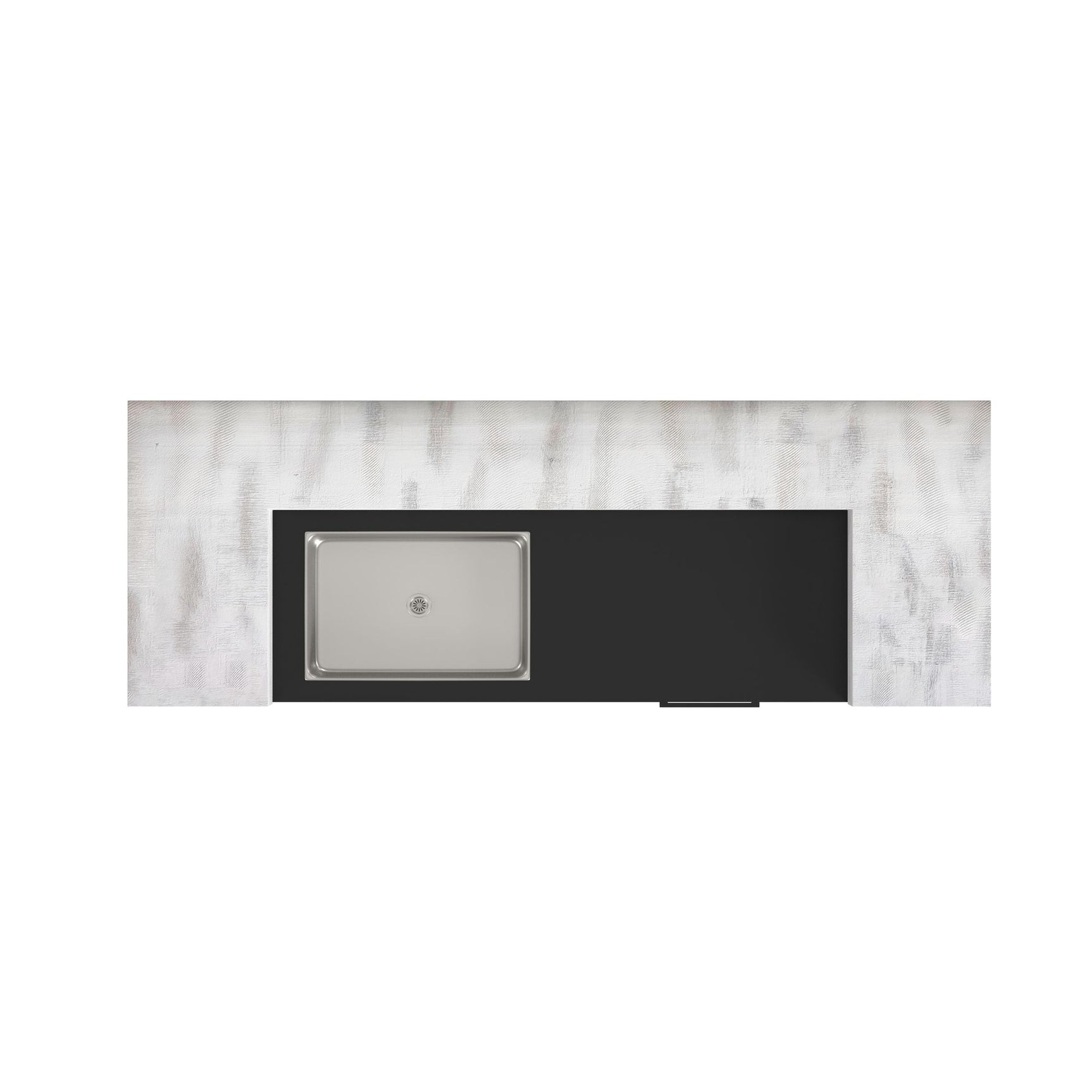 Rogen Rustic Bar Table with Ice Tray, USB and Power in Rustic White - Tampa Furniture Outlet