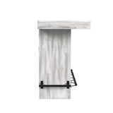 Rogen Rustic Bar Table with Ice Tray, USB and Power in Rustic White - Tampa Furniture Outlet