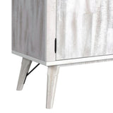 Rogen Rustic Buffet & Hutch with LED in Rustic White - Tampa Furniture Outlet