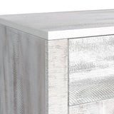 Rogen Rustic Buffet & Hutch with LED in Rustic White - Tampa Furniture Outlet