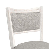 Rogen Rustic Swivel Bar Stool with Grey Fabric in Rustic White (2 Per Carton) - Tampa Furniture Outlet