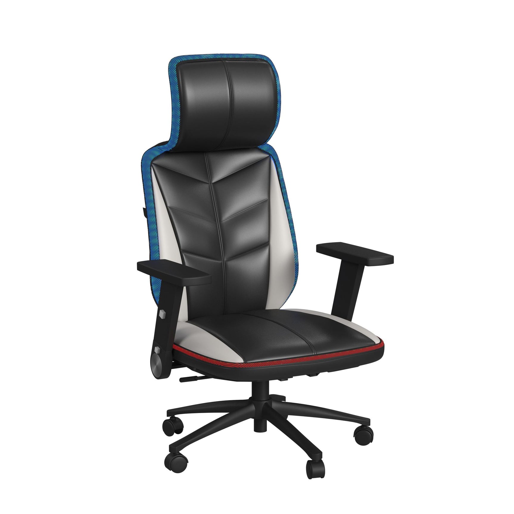 Rollins Gaming Chair with LED and Speaker in Black and Khaki - 3A Packing - Tampa Furniture Outlet