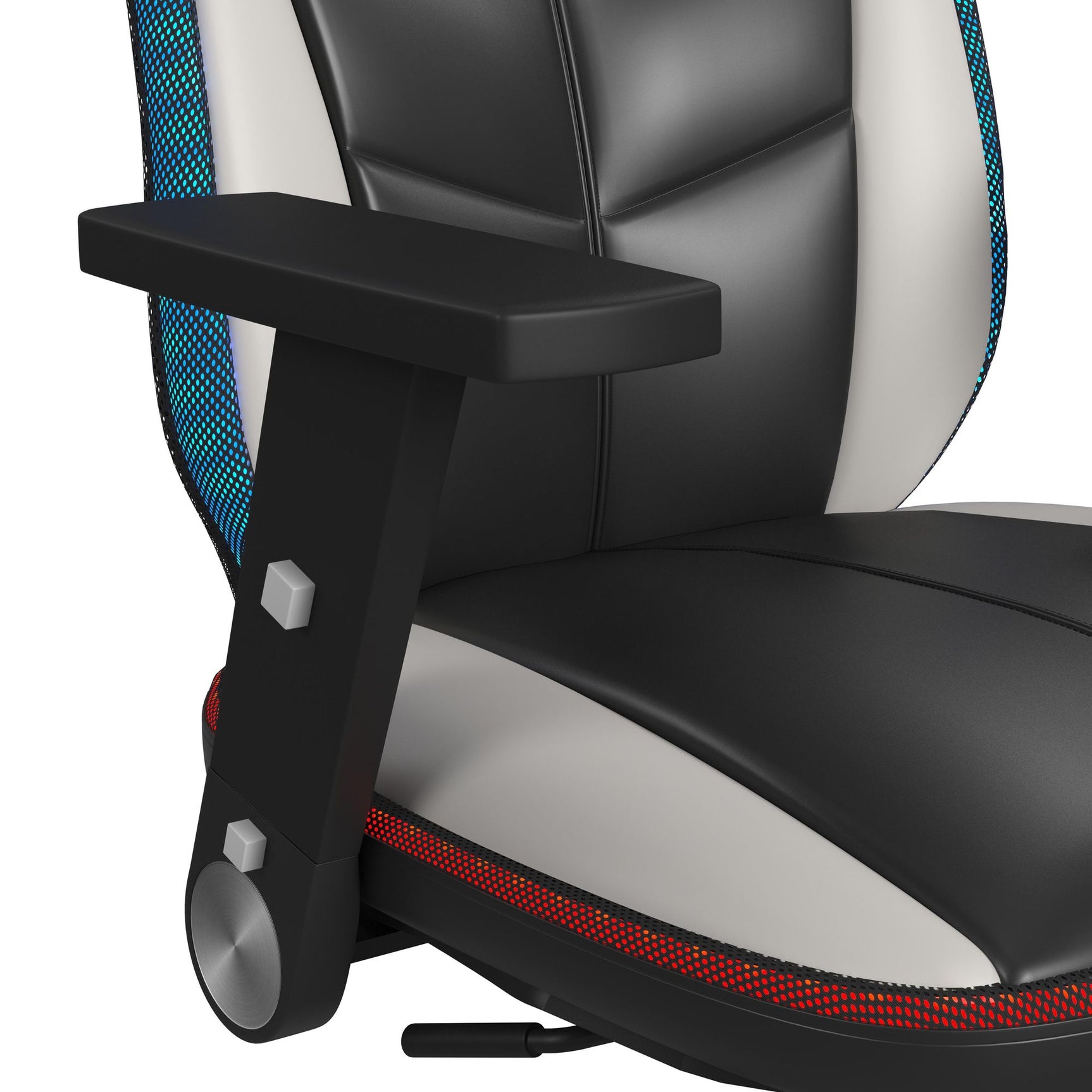 Rollins Gaming Chair with LED and Speaker in Black and Khaki - 3A Packing - Tampa Furniture Outlet