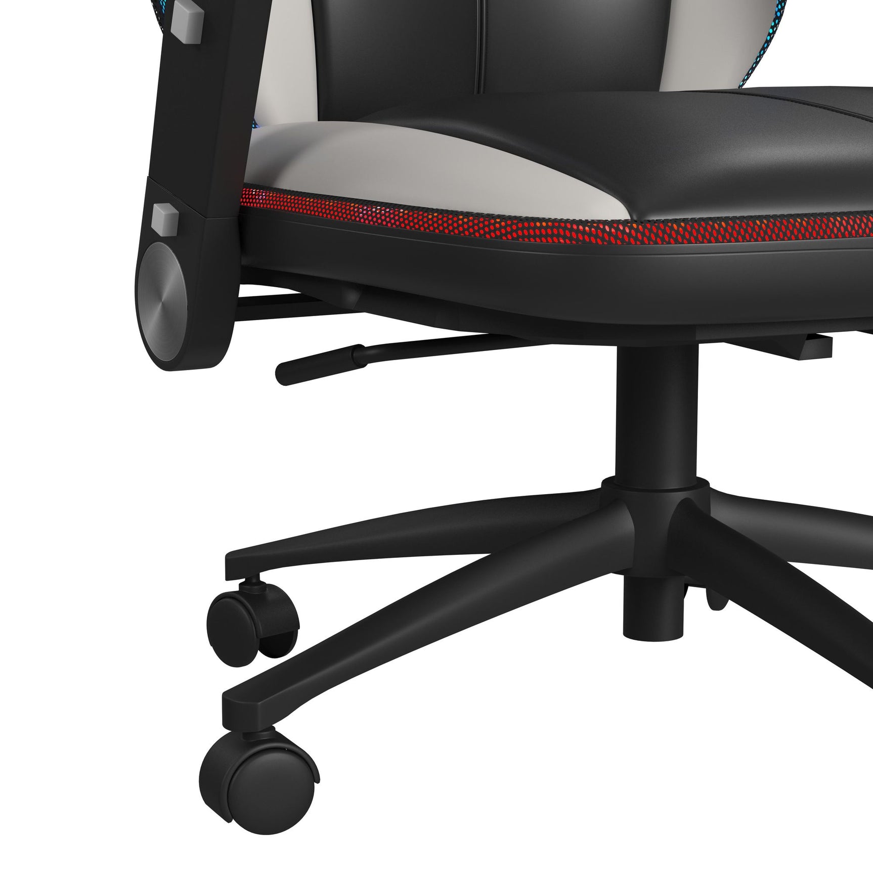 Rollins Gaming Chair with LED and Speaker in Black and Khaki - 3A Packing - Tampa Furniture Outlet