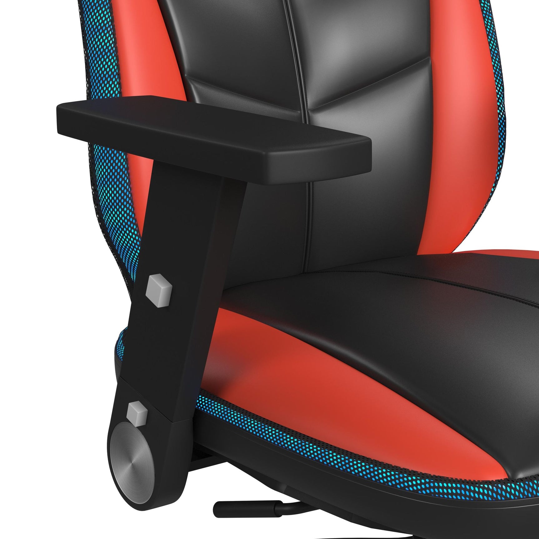 Rollins Gaming Chair with LED and Speaker in Black and Red - 3A Packing - Tampa Furniture Outlet