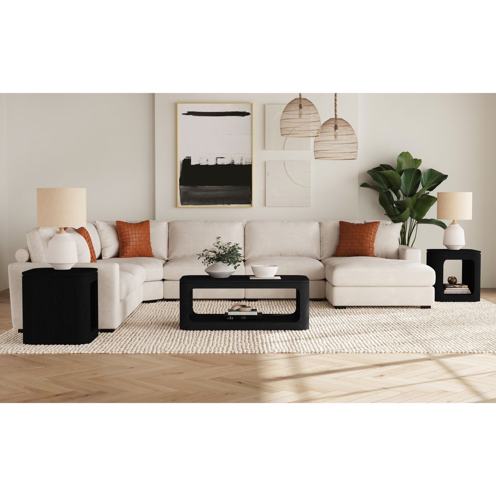 Rosalie End Table in Black – SKU T-16860-8-ET | Elements