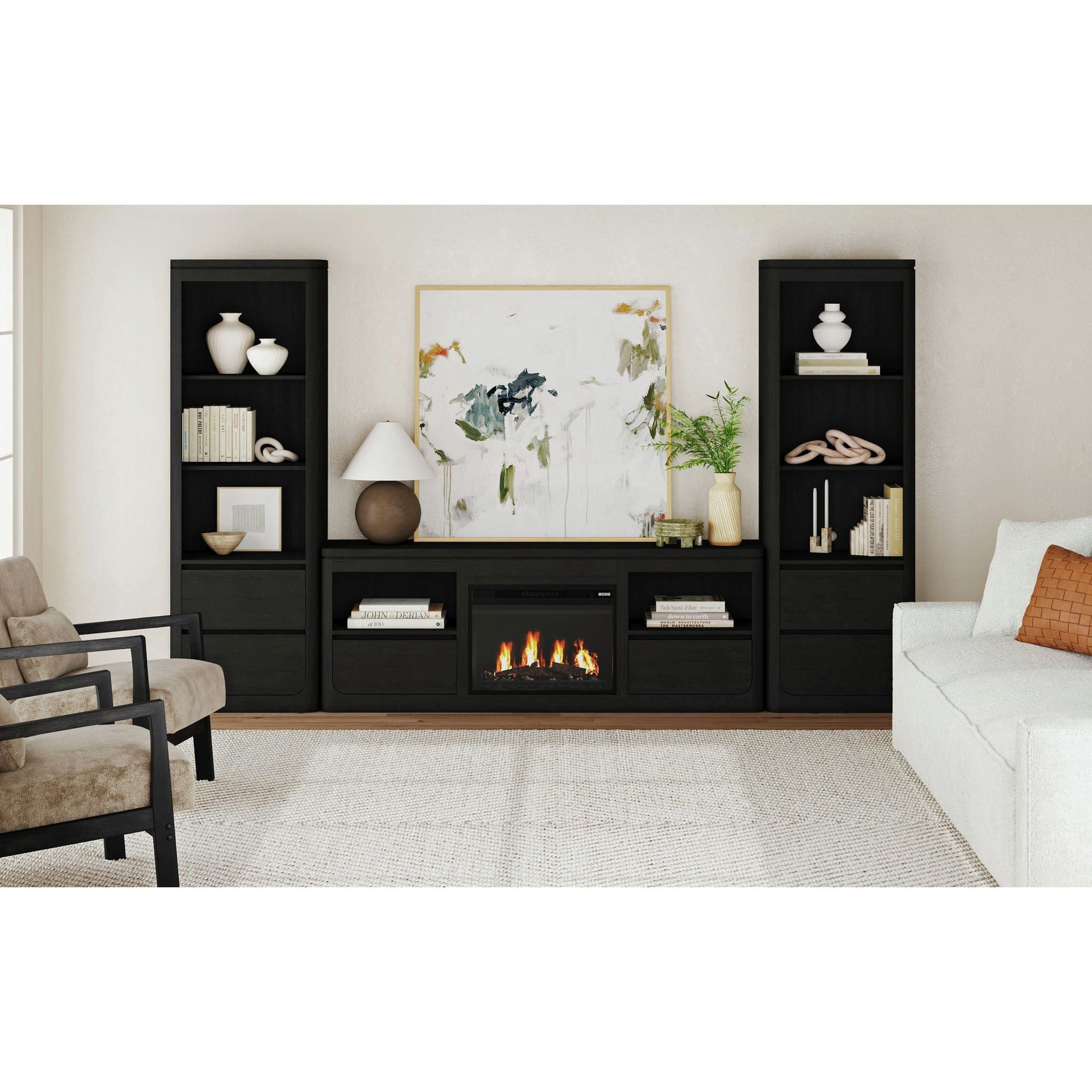 Rosalie Side Pier in Black – SKU LA-16860-8-PR | Elements