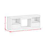 Rosalie 71" TV Console without Fireplace Insert in Natural - Tampa Furniture Outlet
