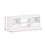 Rosalie 71" TV Console without Fireplace Insert in Natural