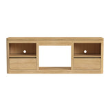 Rosalie 71" TV Console without Fireplace Insert in Natural - Tampa Furniture Outlet