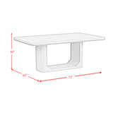Rosalie 72" Rectangular Dining Table in Natural - Tampa Furniture Outlet