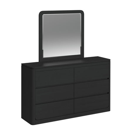 Rosalie Dresser and Mirror Set in Black - Tampa Furniture Outlet