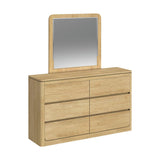 Rosalie Dresser and Mirror Set in Natural - Tampa Furniture Outlet