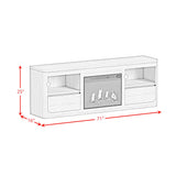 Rosalie KIT - 71" TV Console with Fireplace Insert in Natural