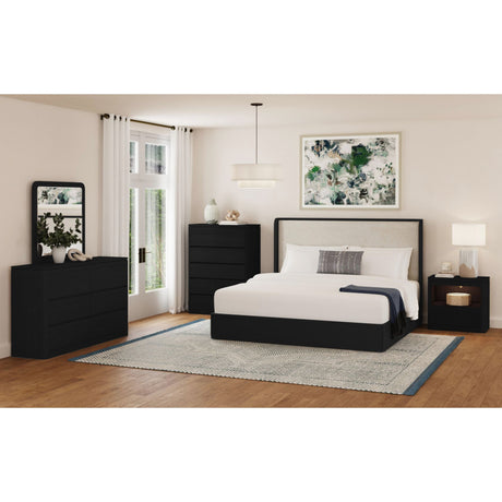 Rosalie King UPH Bed in Black – SKU B-16860-8-KB | Elements