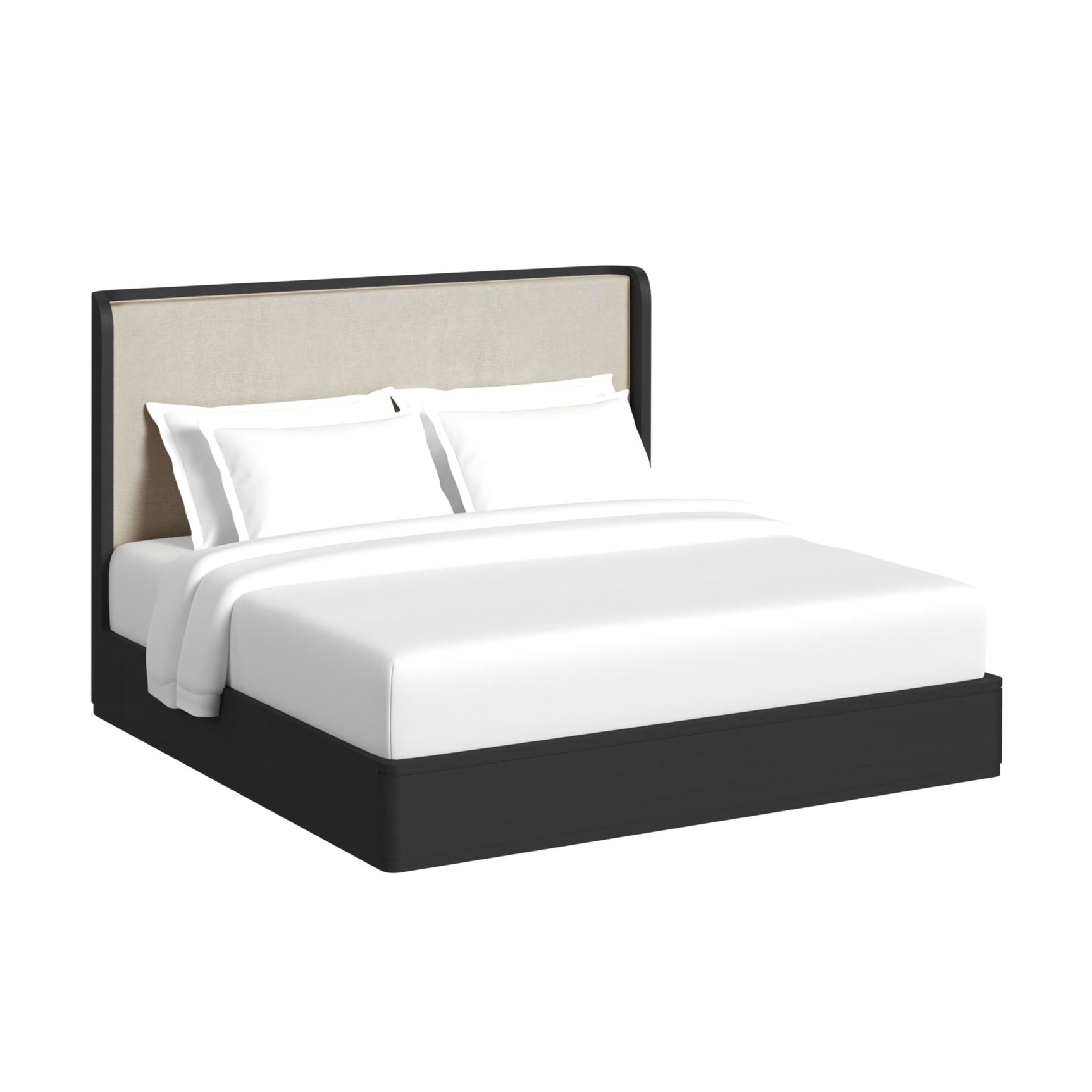 Rosalie King UPH Bed in Black - Tampa Furniture Outlet