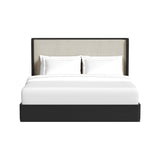 Rosalie King UPH Bed in Black - Tampa Furniture Outlet