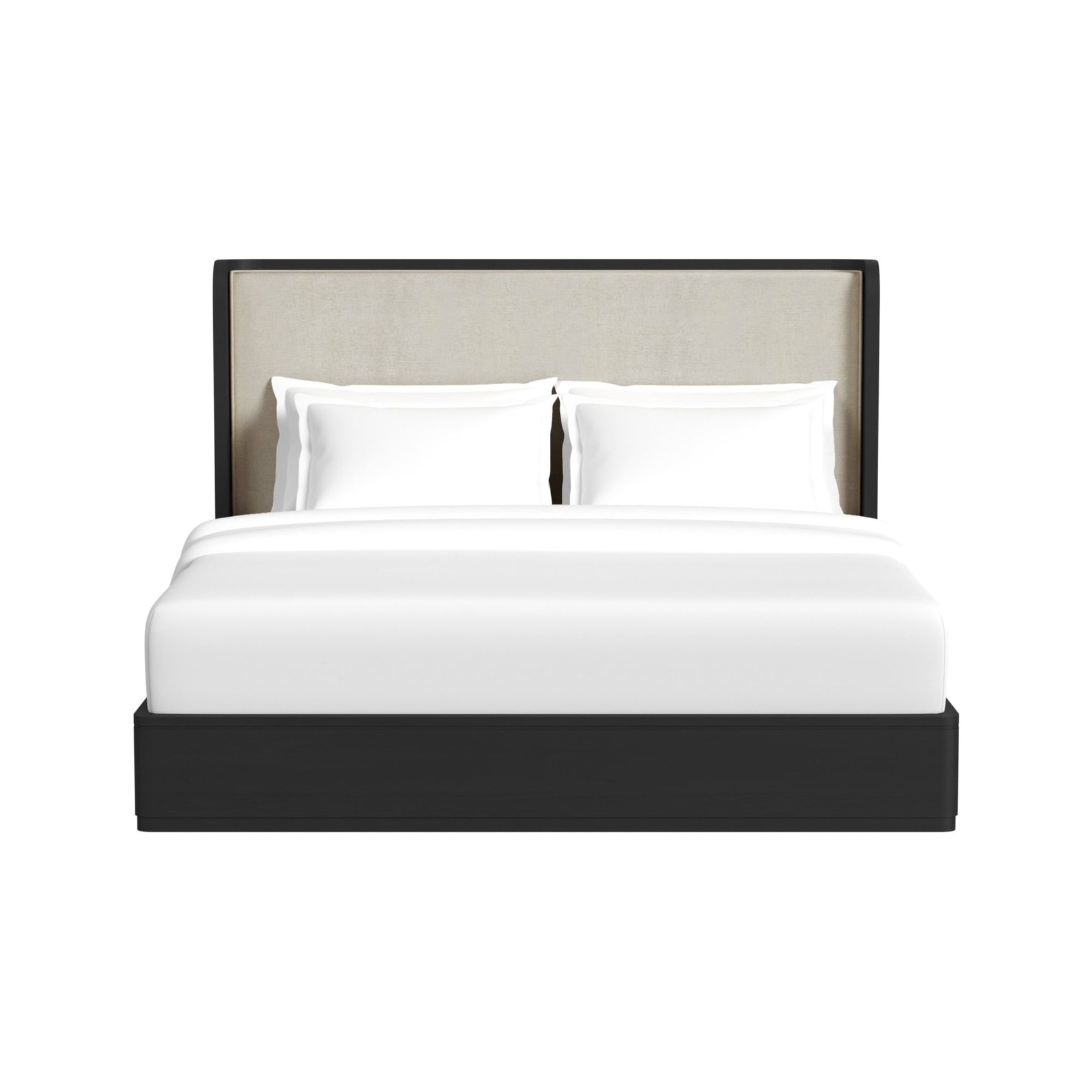 Rosalie King UPH Bed in Black - Tampa Furniture Outlet