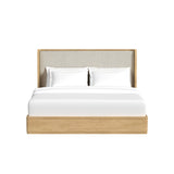 Rosalie King UPH Bed in Natural - Tampa Furniture Outlet