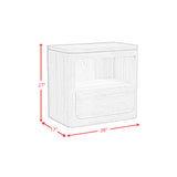 Rosalie Nightstand with USB and LED in Black