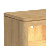 Rosalie Nightstand with USB & LED in Natural - Tampa Furniture Outlet