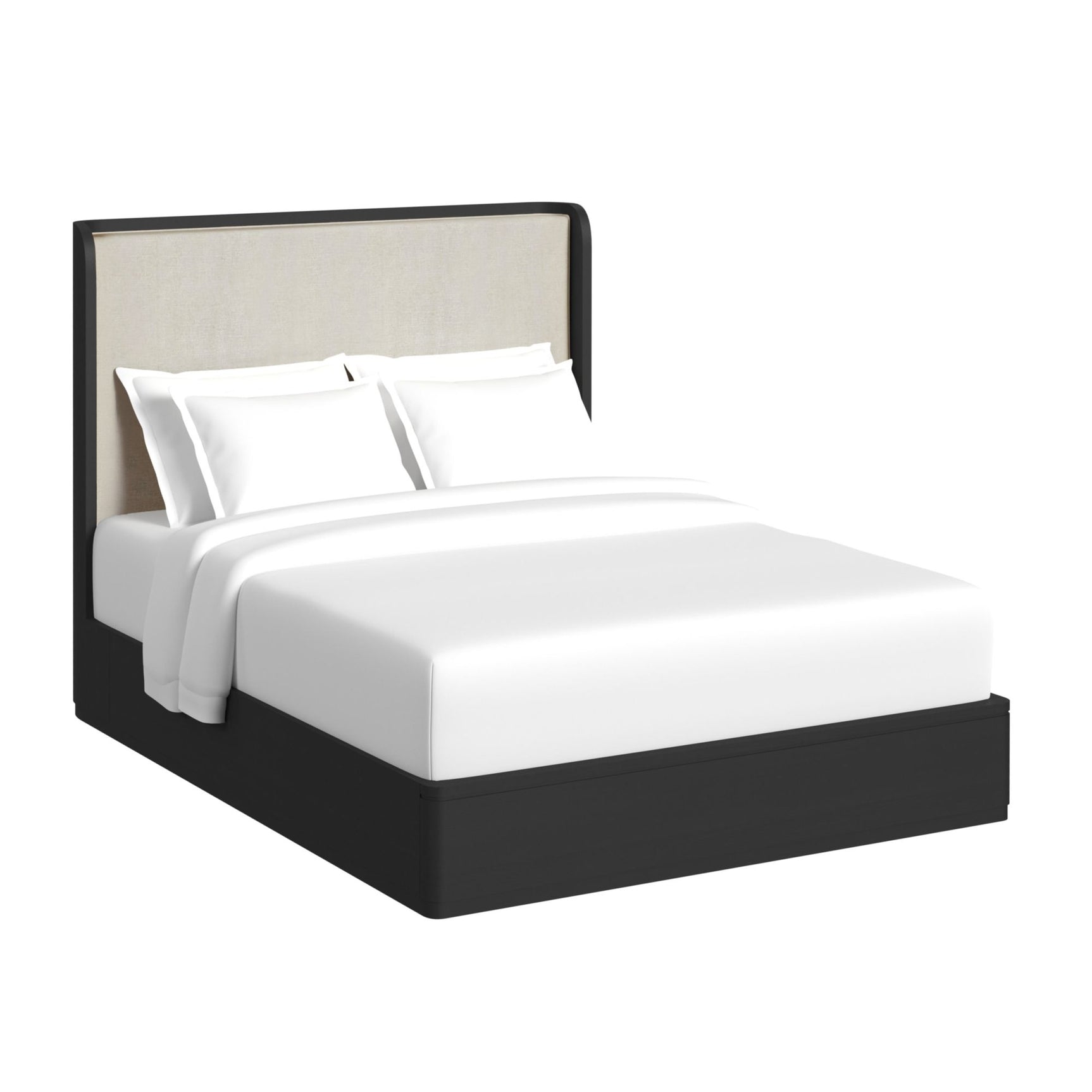 Rosalie Queen UPH Bed in Black - Tampa Furniture Outlet
