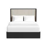 Rosalie Queen UPH Bed in Black - Tampa Furniture Outlet