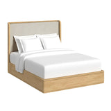 Rosalie Queen UPH Bed in Natural - Tampa Furniture Outlet